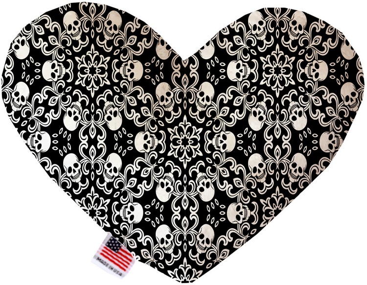 Spinning Skulls 6 Inch Heart Dog Toy